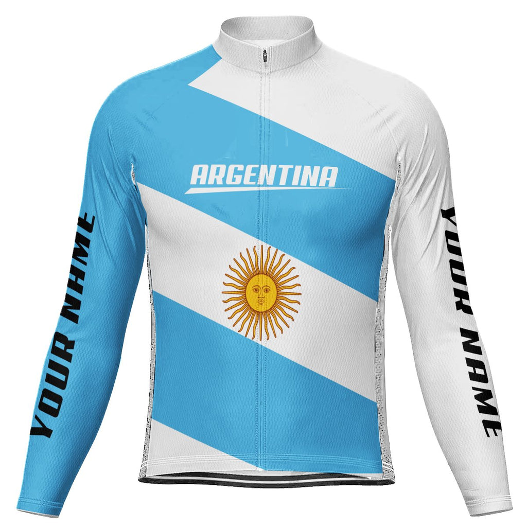 Customized Argentina Long Sleeve Cycling Jersey for Men