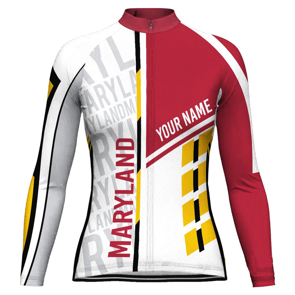 Customized Maryland Winter Thermal Fleece Long Sleeve For Women