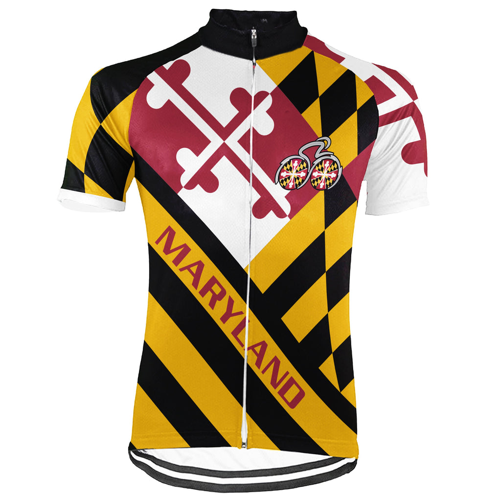 Customized Maryland Short Sleeve Cycling Jersey for Men