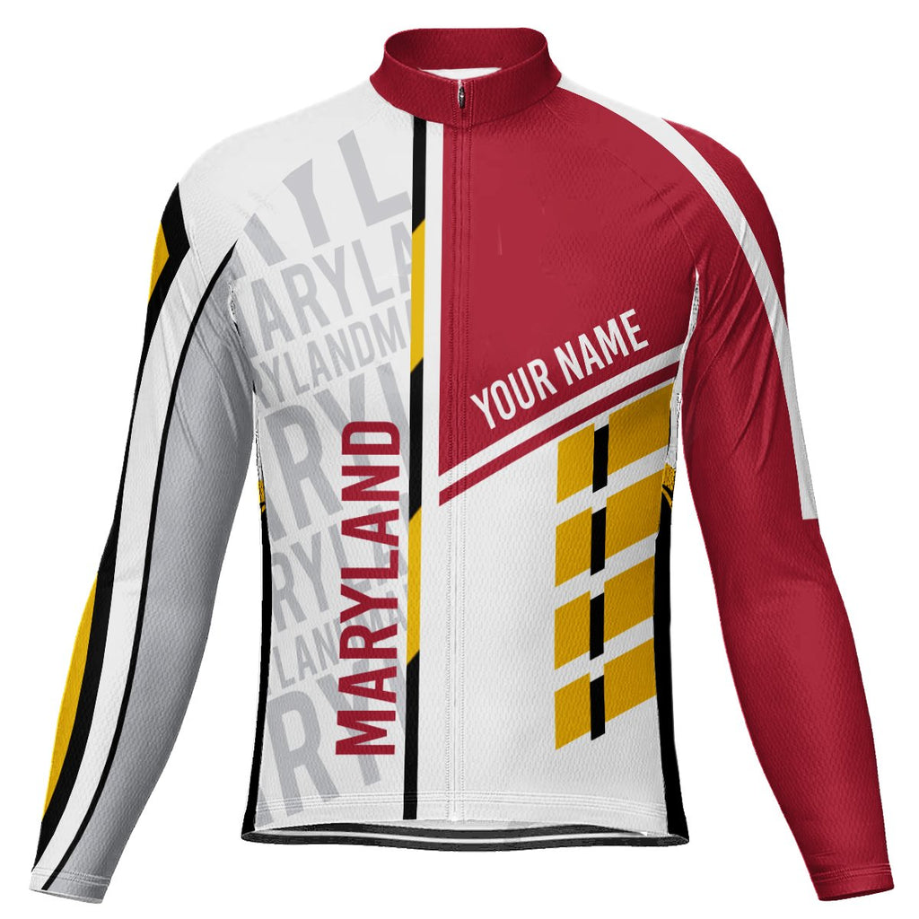 Customized Maryland Long Sleeve Cycling Jersey for Men