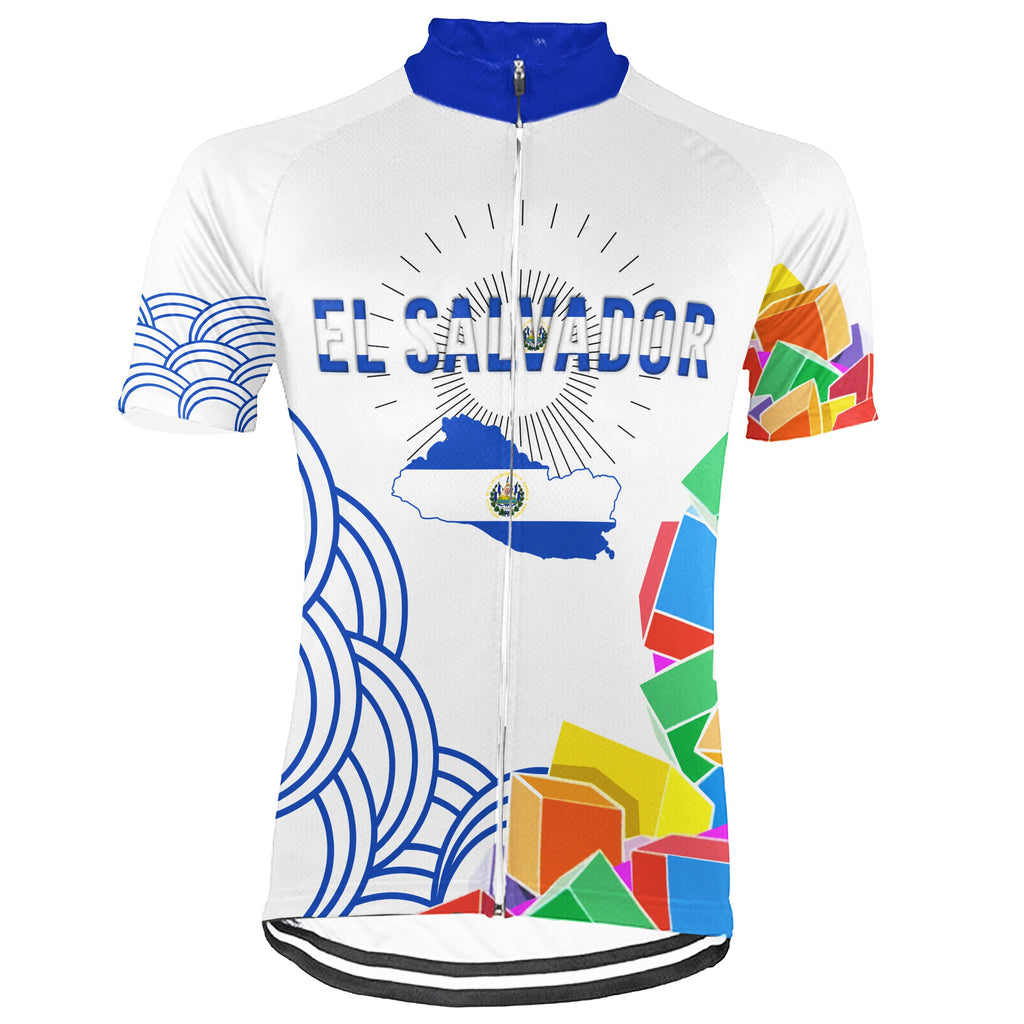 Customized El Salvador Short Sleeve Cycling Jersey for Men
