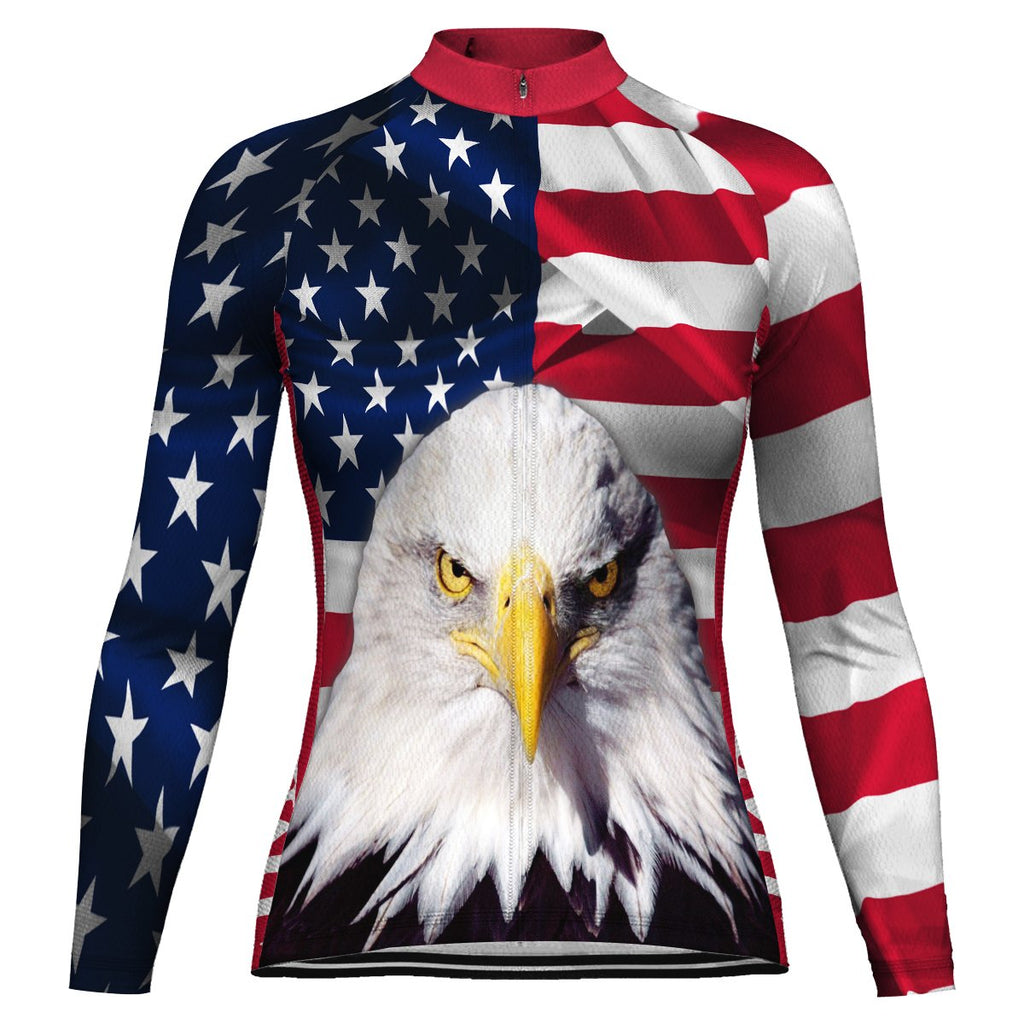 Customized Usa Winter Thermal Fleece Long Sleeve For Women