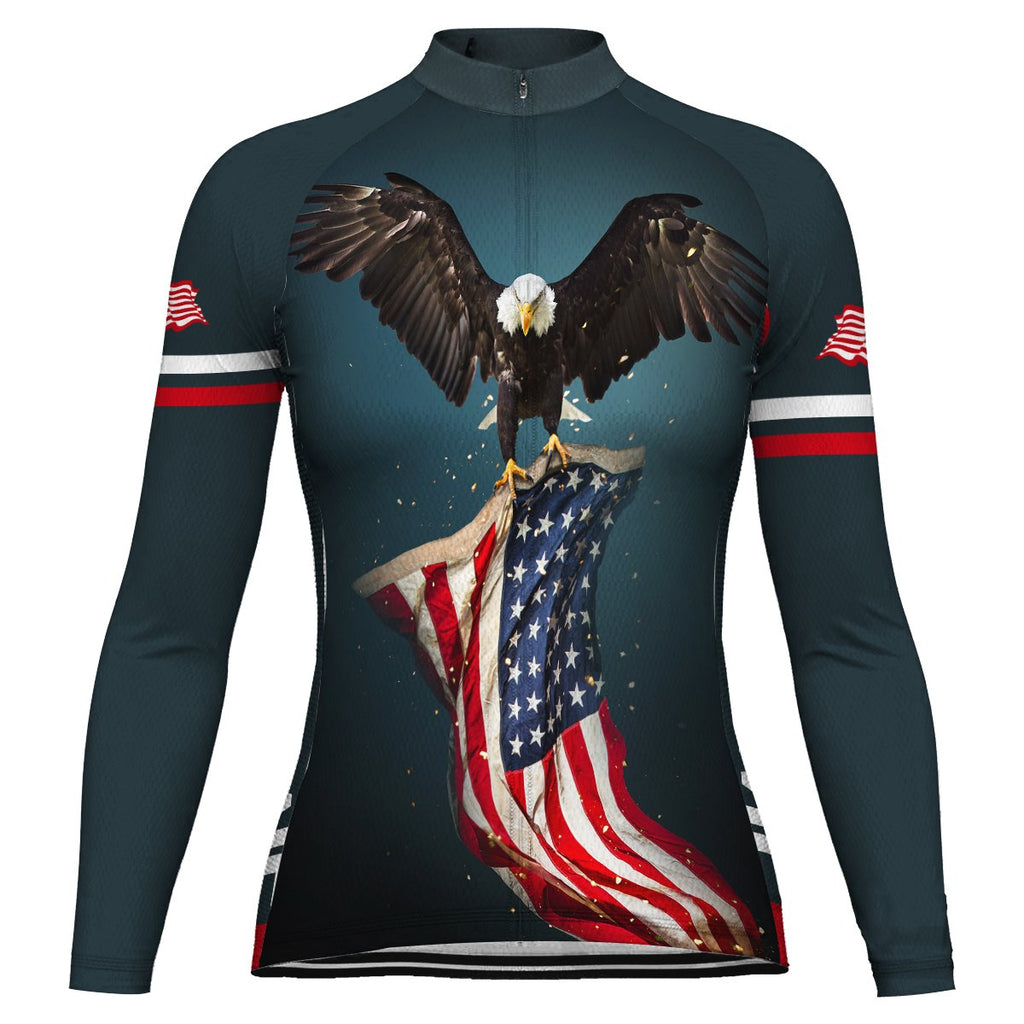 Customized Usa Winter Thermal Fleece Long Sleeve For Women