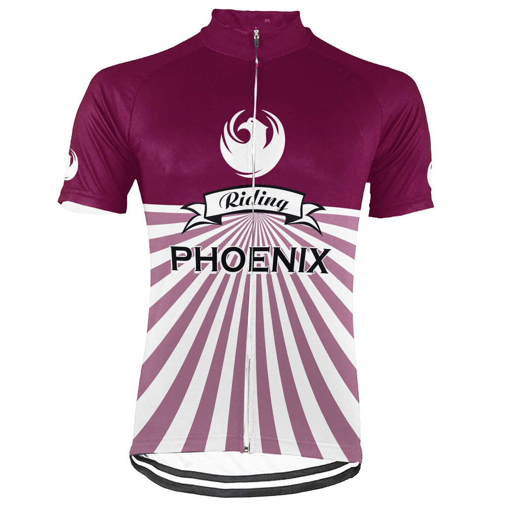 Customized Phoenix Winter Thermal Fleece Short Sleeve Cycling Jersey for Men