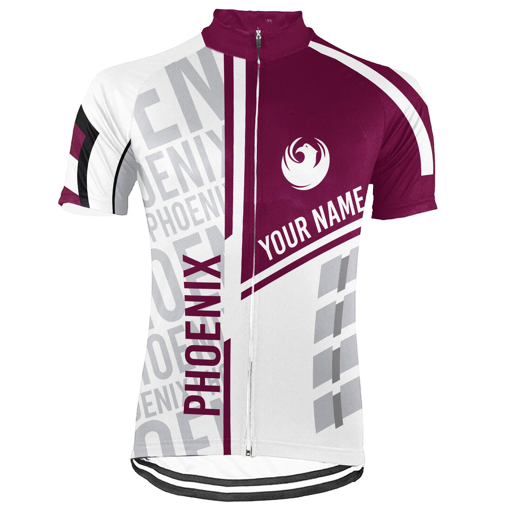 Customized Phoenix Winter Thermal Fleece Short Sleeve Cycling Jersey for Men