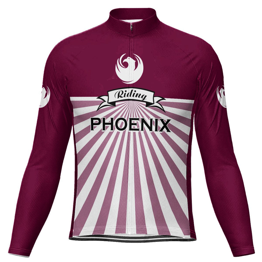 Customized Phoenix Winter Thermal Fleece Long Sleeve Cycling Jersey for Men