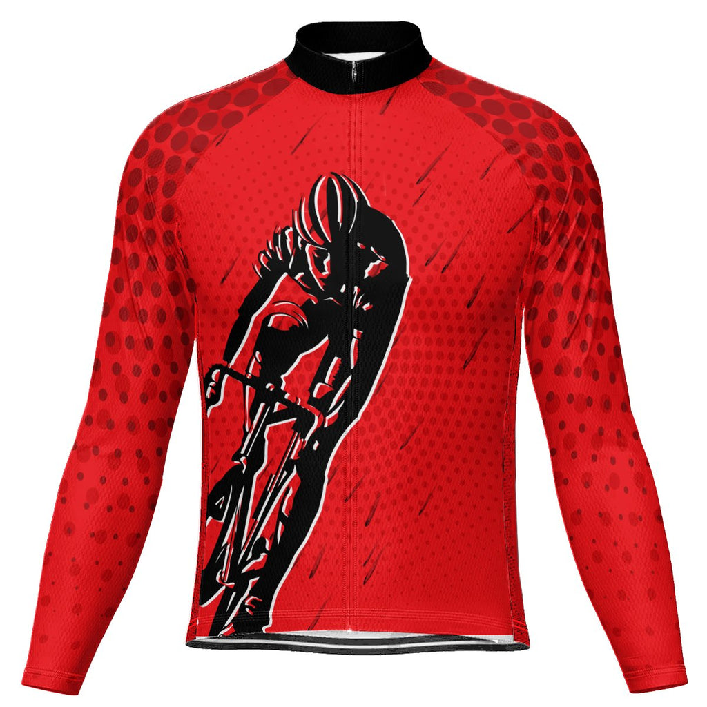 Customized Red Winter Thermal Fleece Long Sleeve For Men