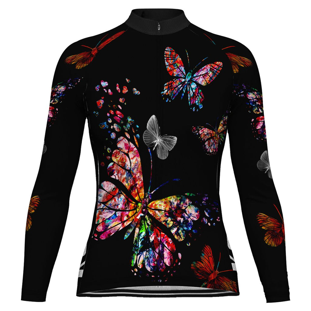 Customized Butterfly Winter Thermal Fleece Long Sleeve For Women