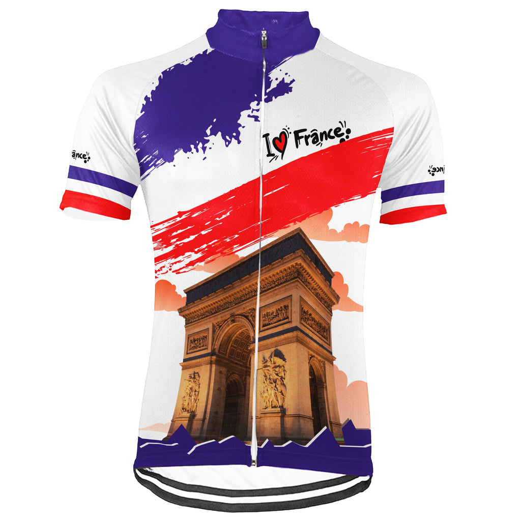 Customized France Short Sleeve Cycling Jersey for Men