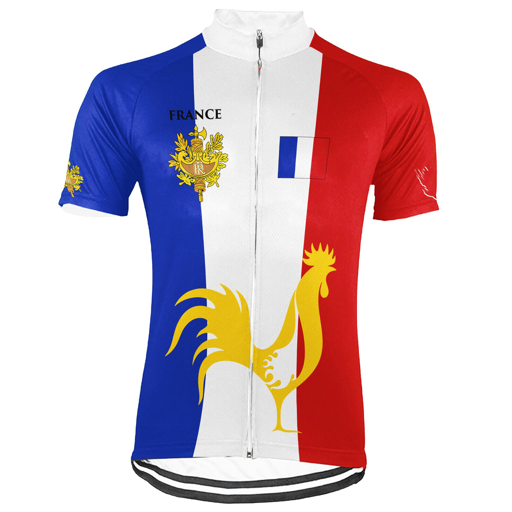 Customized France Short Sleeve Cycling Jersey for Men