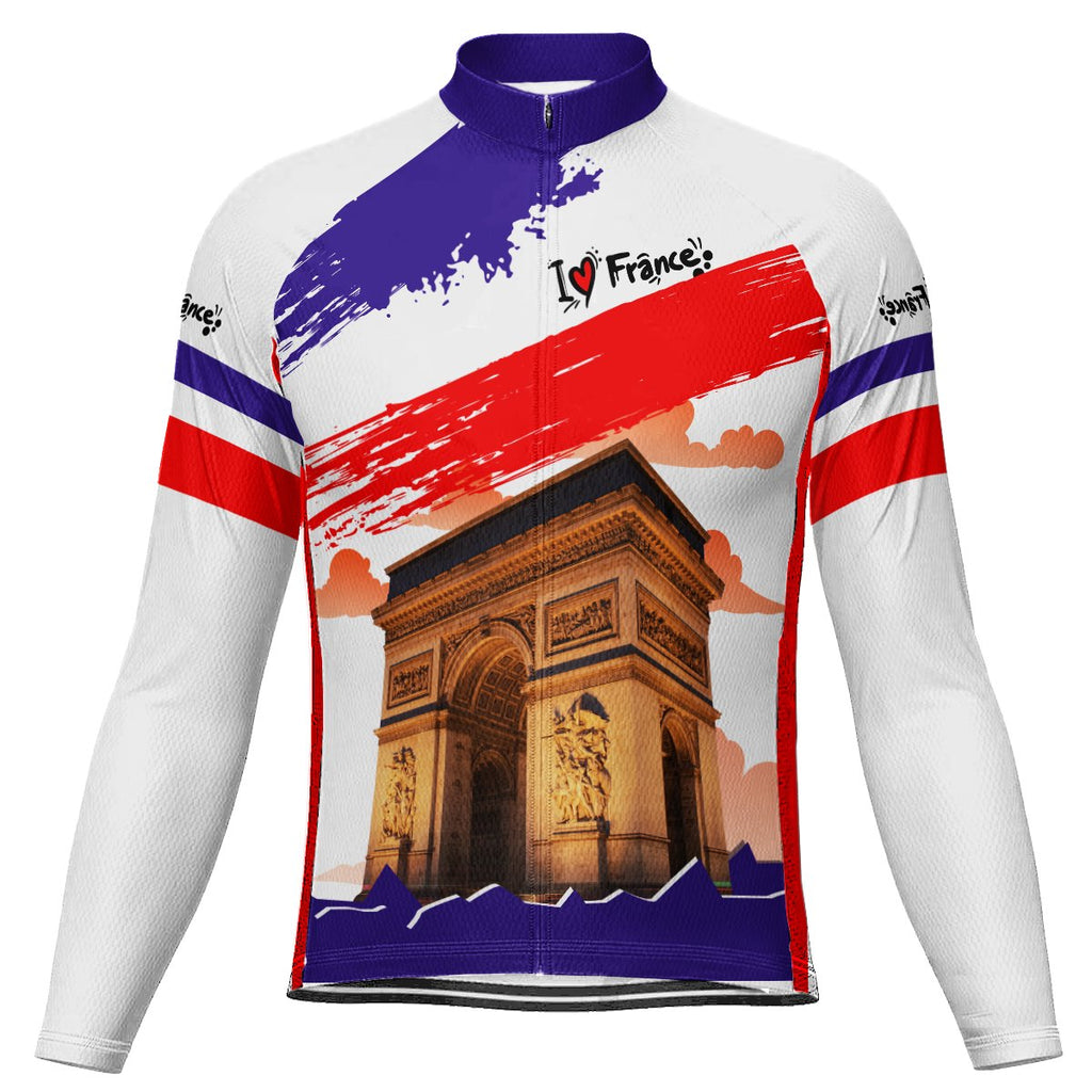 Customized France Long Sleeve Cycling Jersey for Men