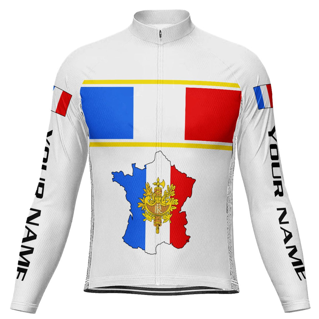 Customized France Long Sleeve Cycling Jersey for Men