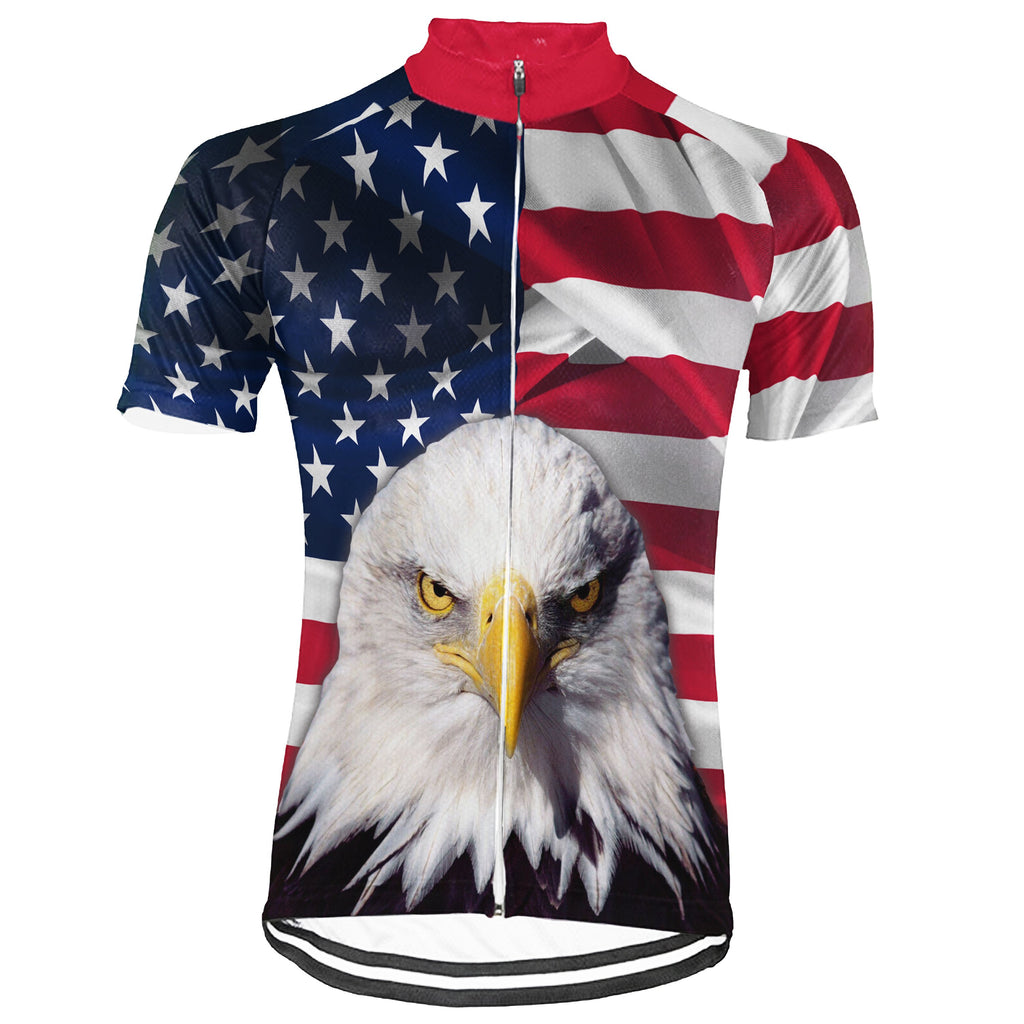 Customized Usa Short Sleeve Cycling Jersey for Men