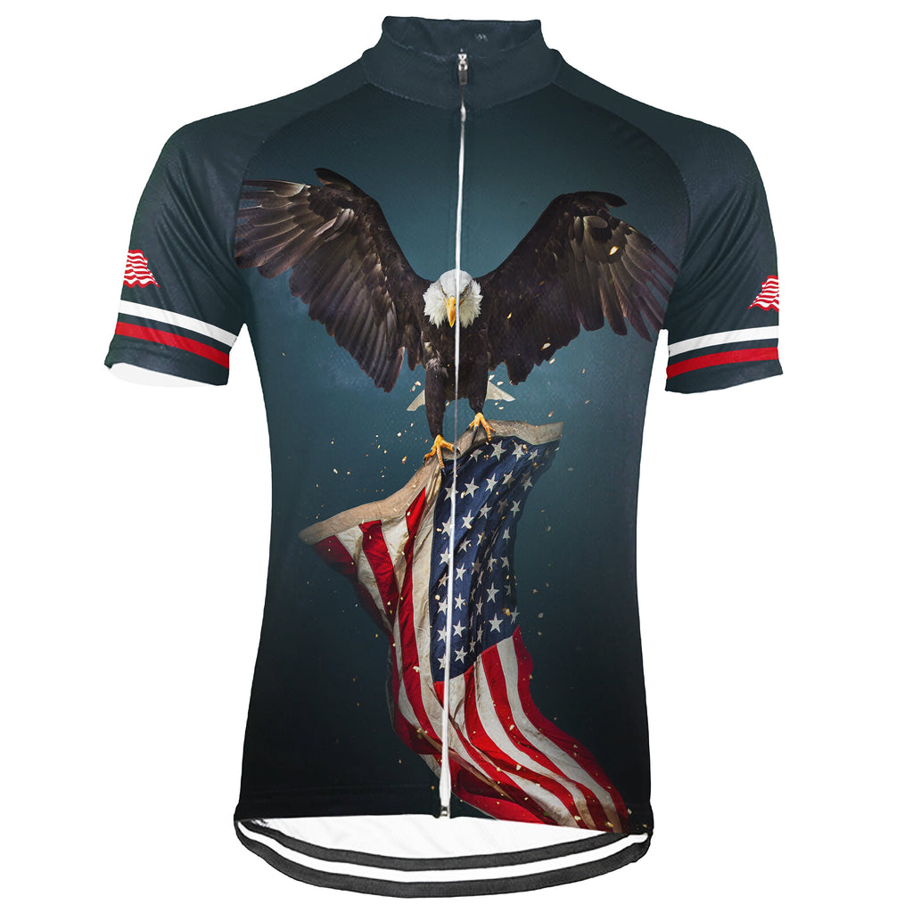 Customized Usa Short Sleeve Cycling Jersey for Men