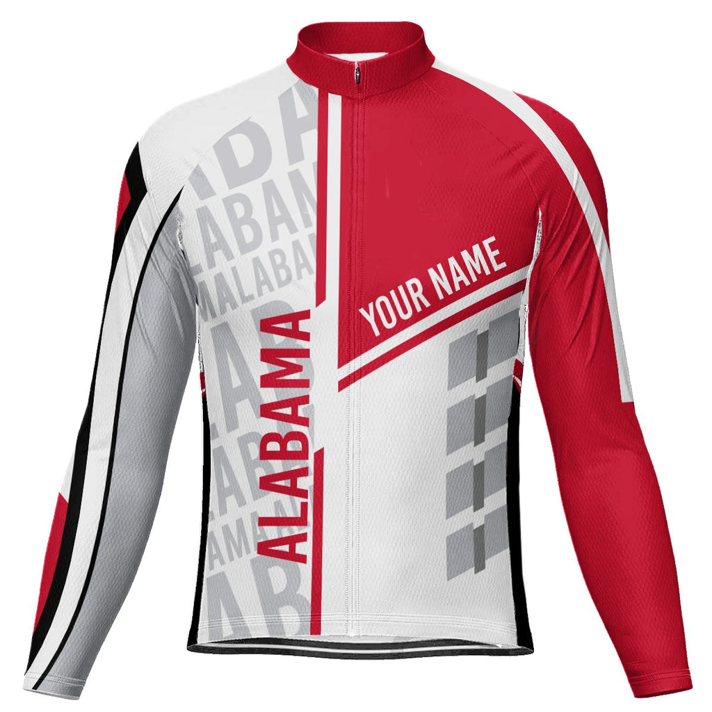 Customized Alabama  Long Sleeve Cycling Jersey for Men
