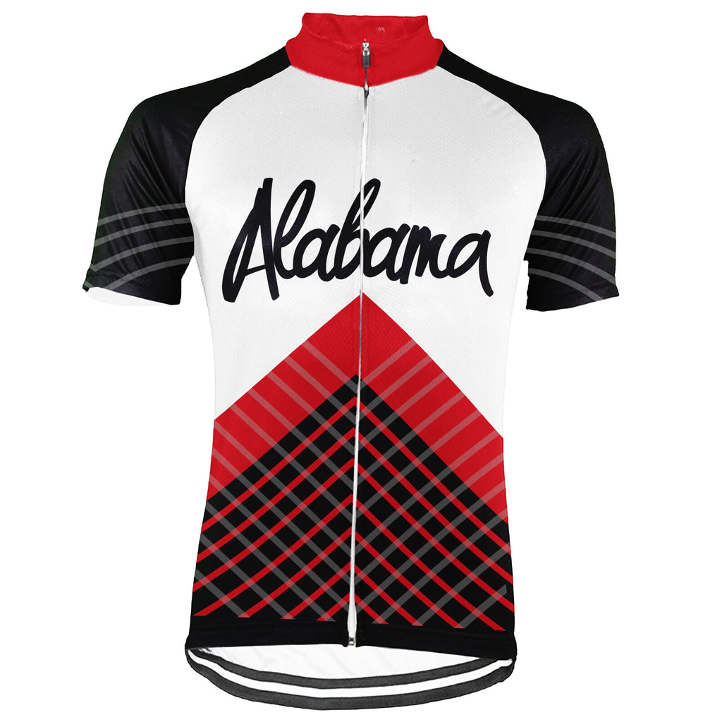 Customized Alabama  Winter Thermal Fleece Short Sleeve Cycling Jersey for Men