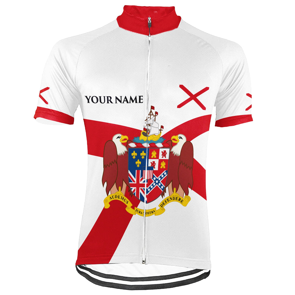 Customized Alabama  Winter Thermal Fleece Short Sleeve Cycling Jersey for Men