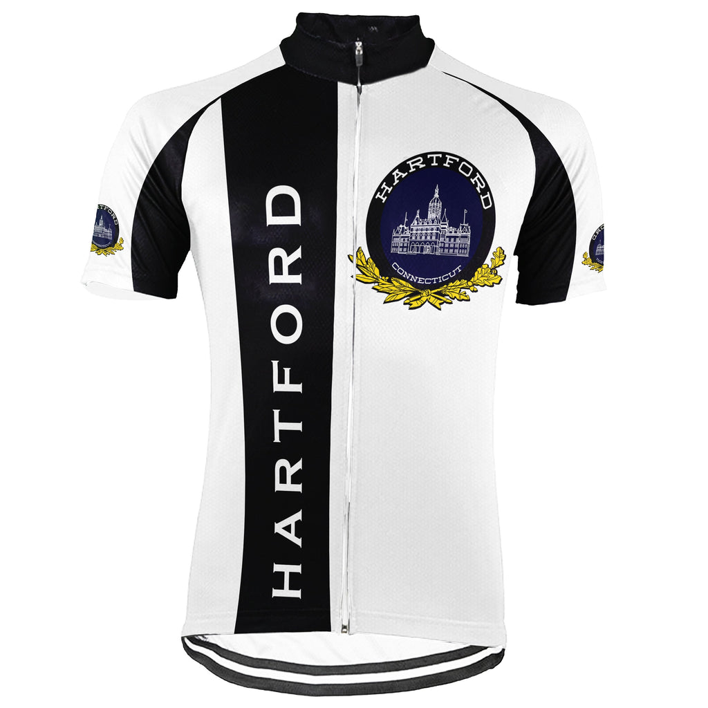 Customized Hartford Winter Thermal Fleece Short Sleeve Cycling Jersey for Men