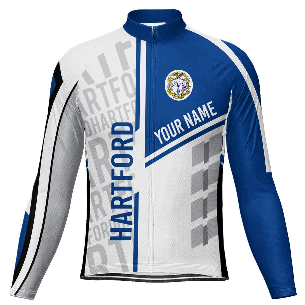 Customized Hartford Winter Thermal Fleece Long Sleeve Cycling Jersey for Men