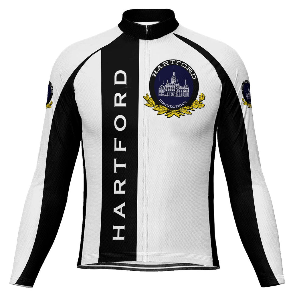 Customized Hartford Winter Thermal Fleece Long Sleeve Cycling Jersey for Men