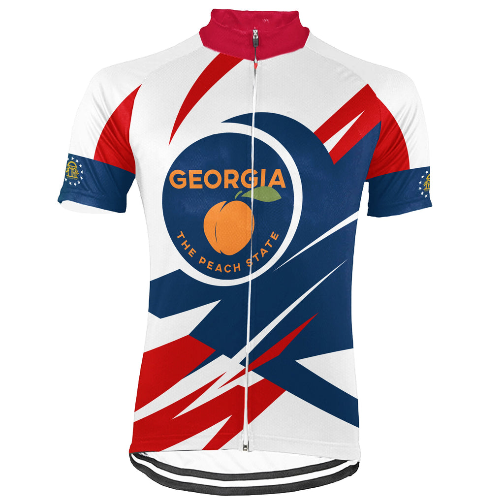 Customized Georgia Short Sleeve Cycling Jersey for Men