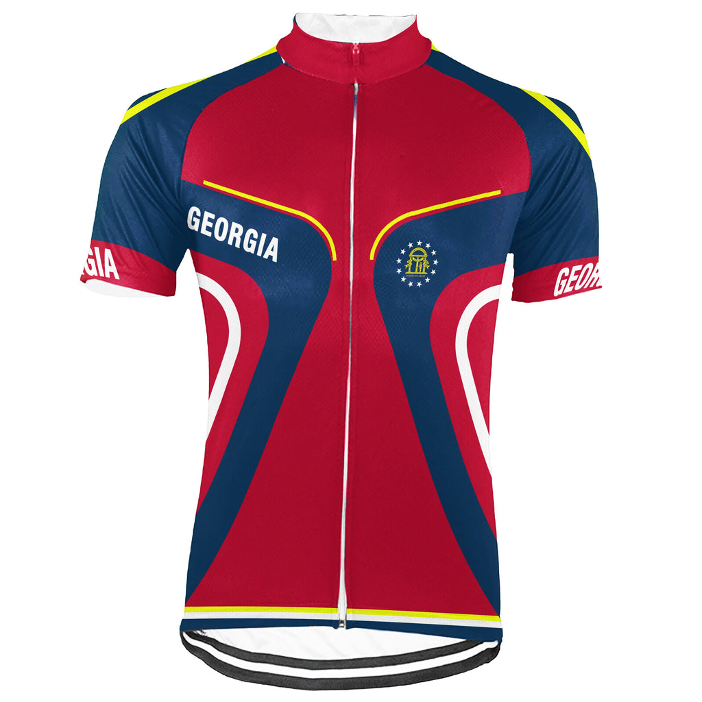 Customized Georgia Short Sleeve Cycling Jersey for Men
