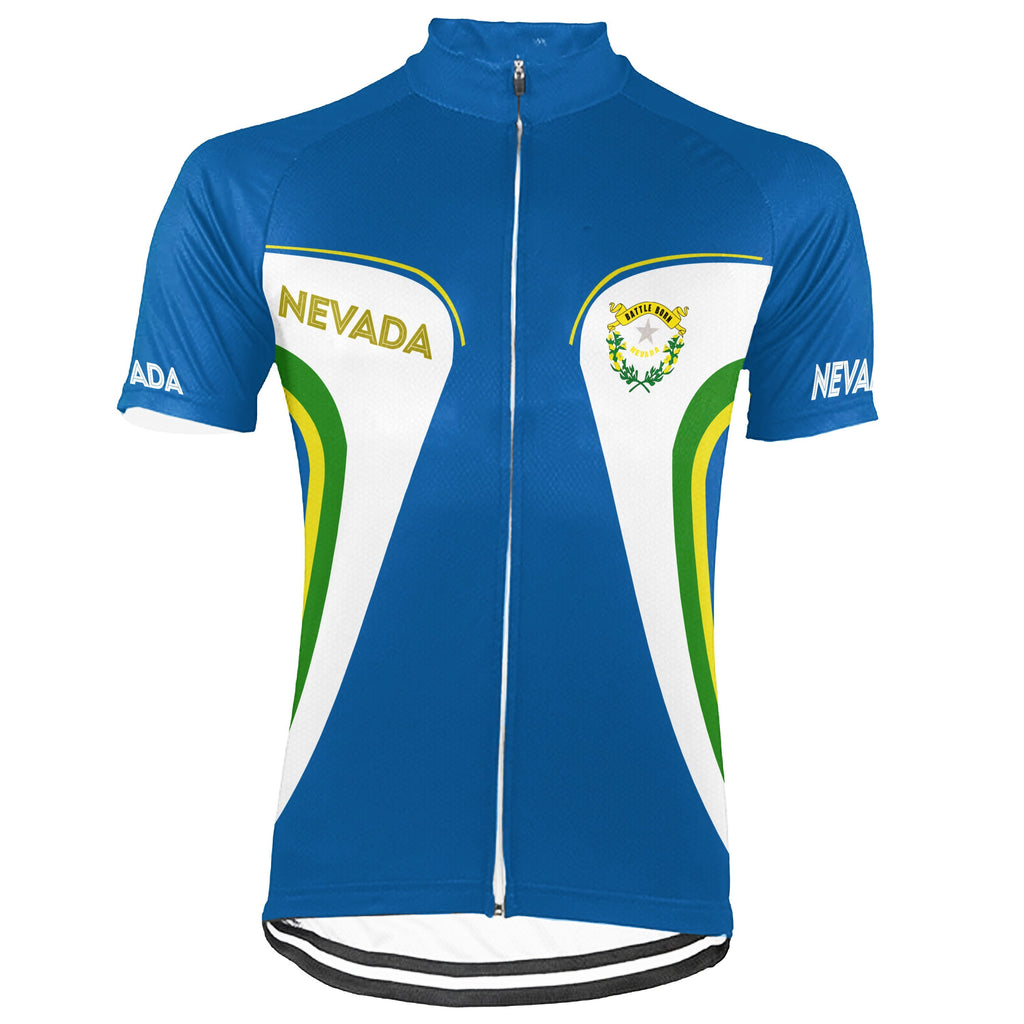 Customized Nevada Short Sleeve Cycling Jersey For Men