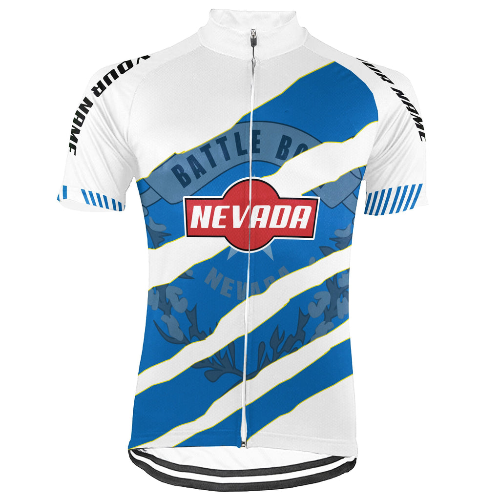 Customized Nevada Short Sleeve Cycling Jersey For Men