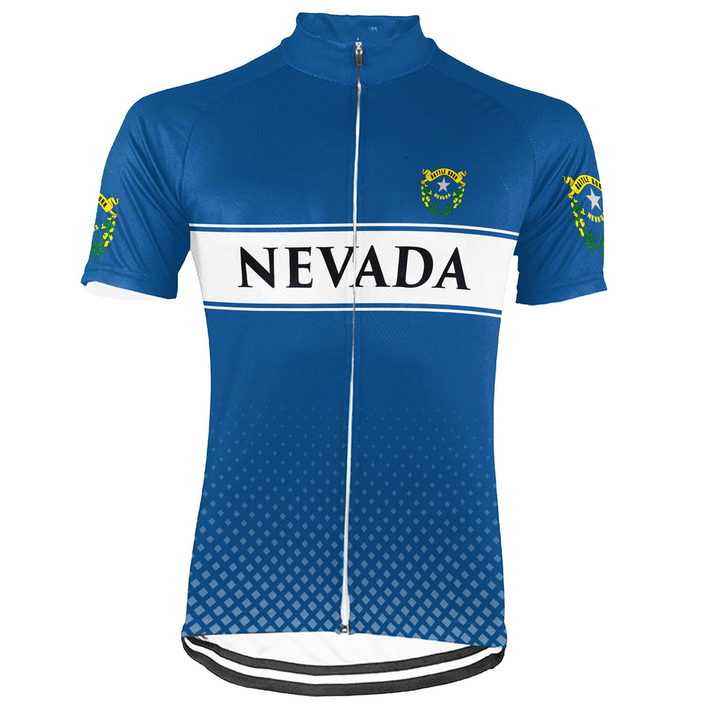 Customized Nevada Short Sleeve Cycling Jersey For Men