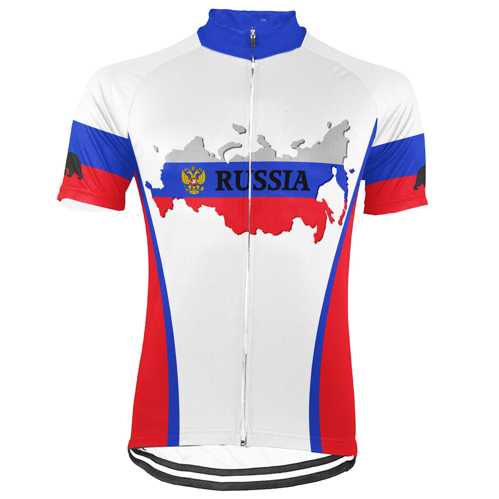 Customized Russia Short Sleeve Cycling Jersey for Men