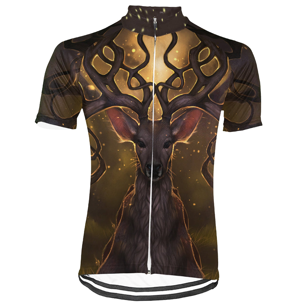 Deer  Short Sleeve Cycling Jersey for Men