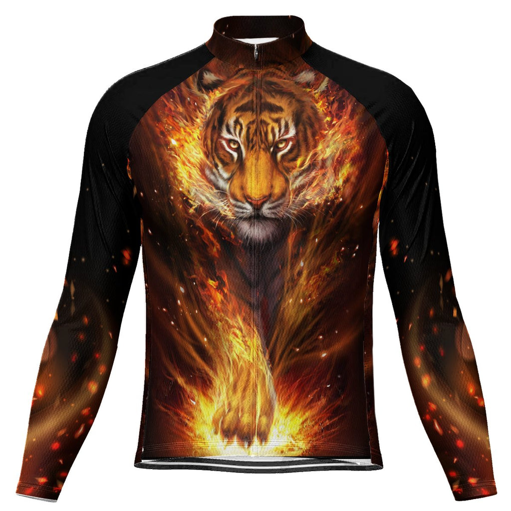 Tiger  Long Sleeve Cycling Jersey for Men