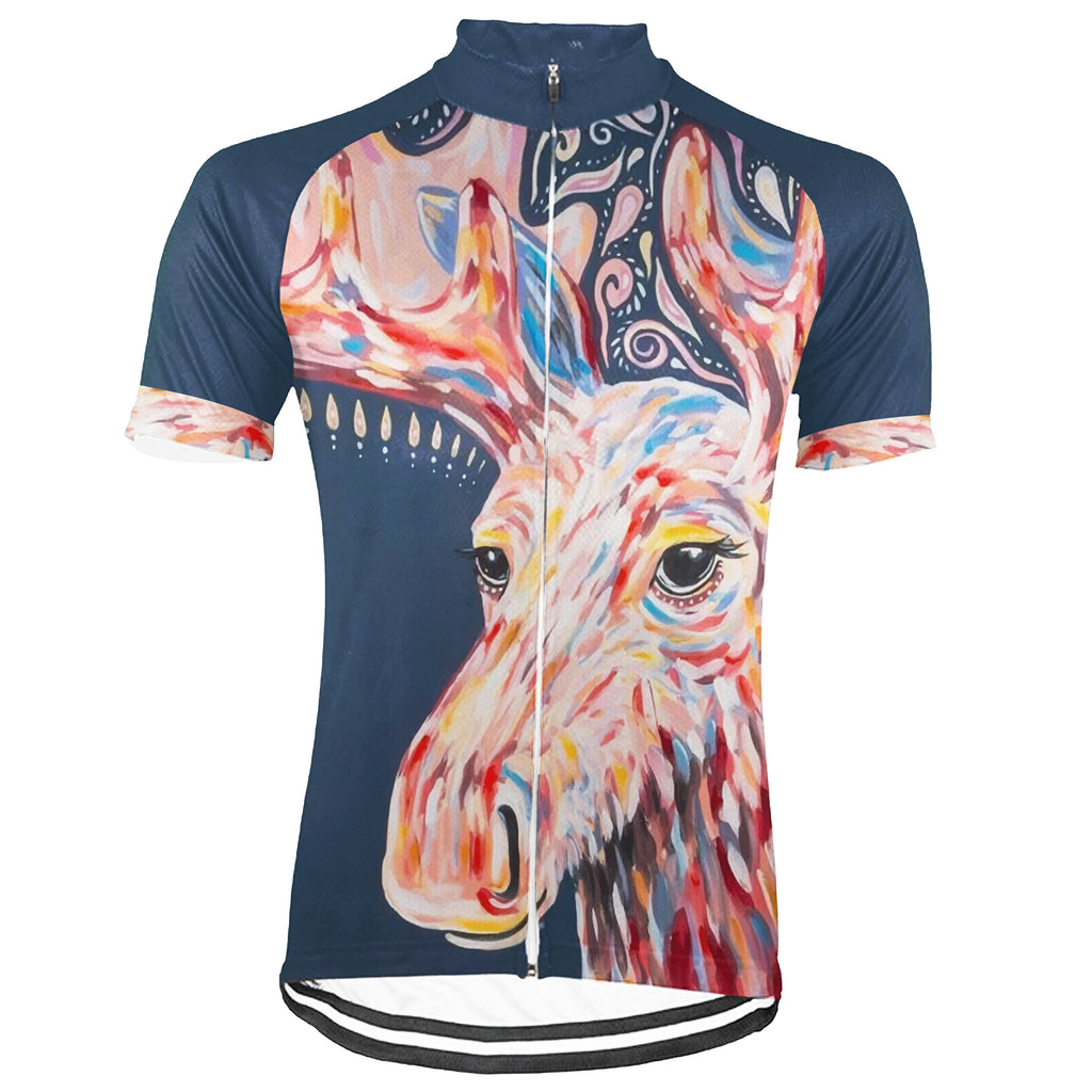 Customized Moose Short Sleeve Cycling Jersey for Men