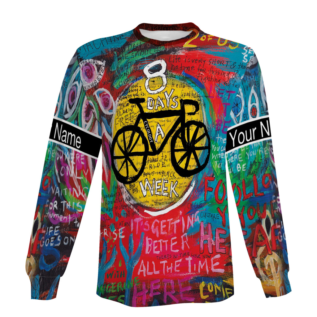 Personalized 8 days Cycling Colorful Printing Short Sleeve, Long Sleeve, Zip Up Hoodie, Hoodie For Men