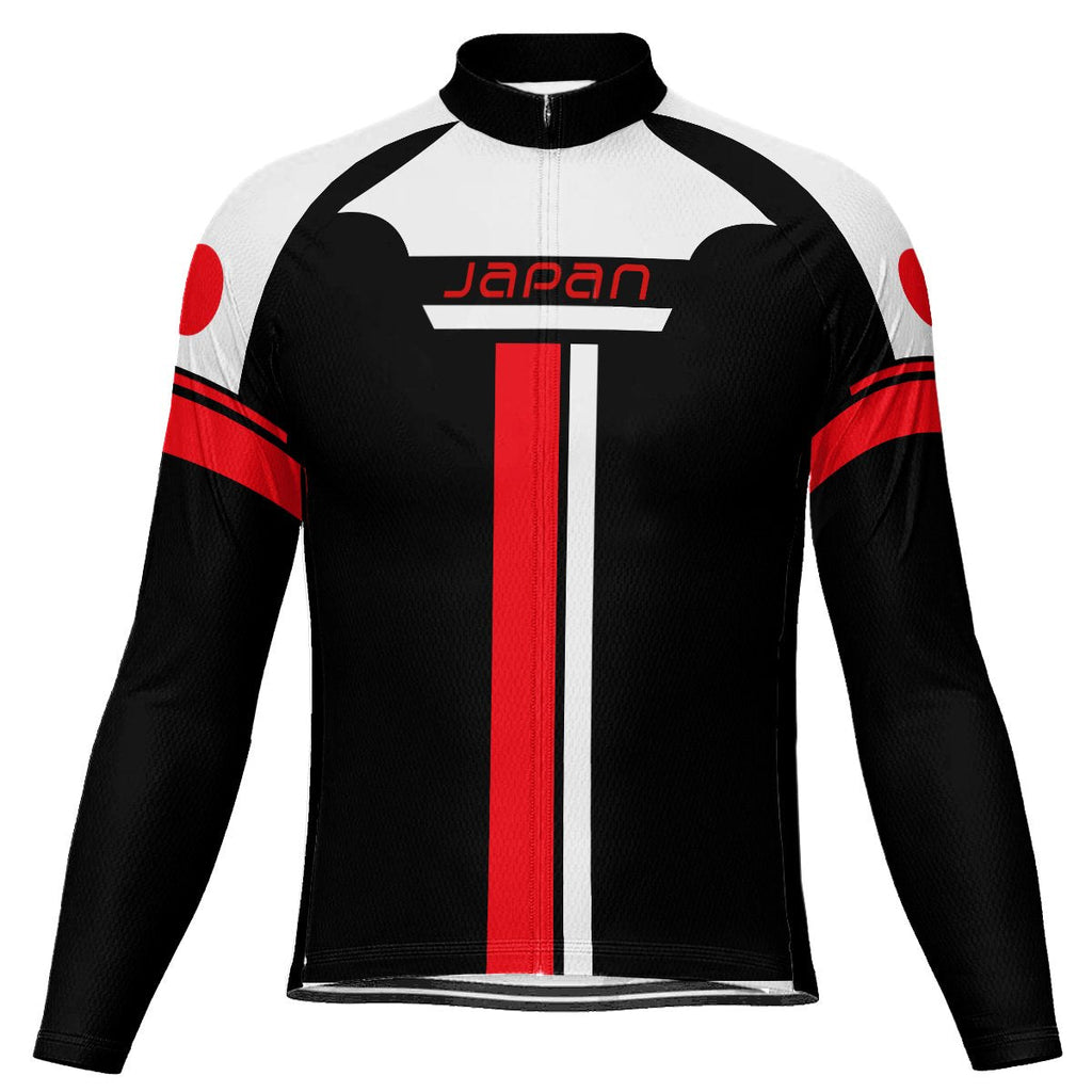 Customized Japan Winter Thermal Fleece Long Sleeve Cycling Jersey for Men