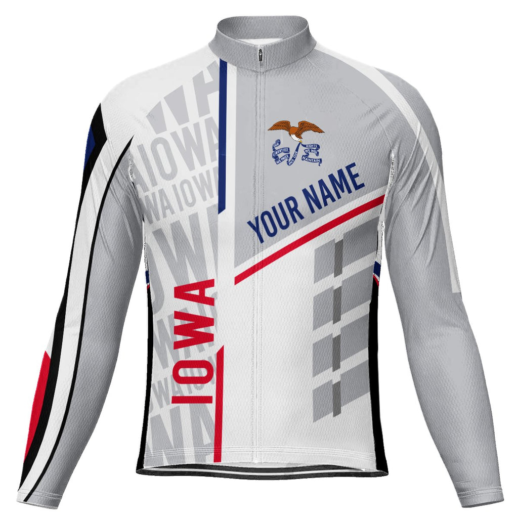 Customized Iowa Long Sleeve Cycling Jersey for Men