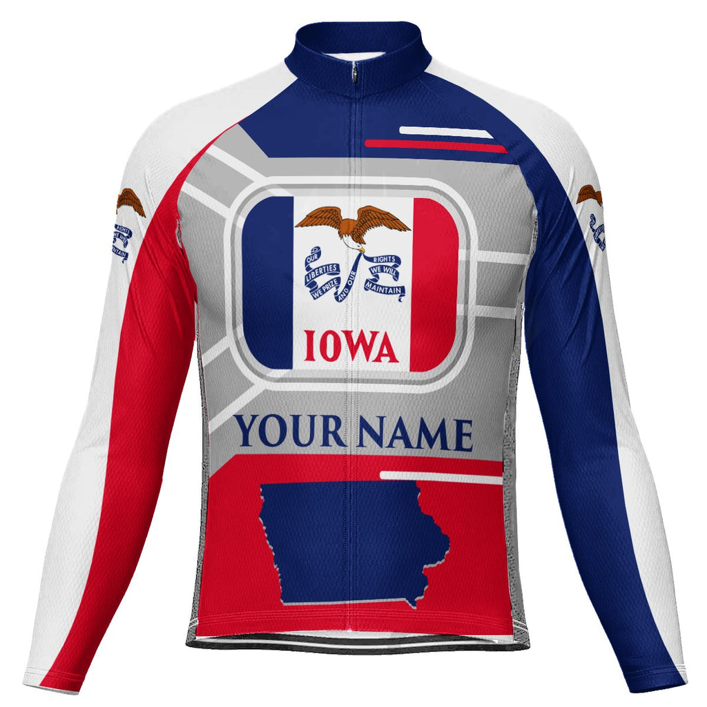 Customized Iowa Long Sleeve Cycling Jersey for Men