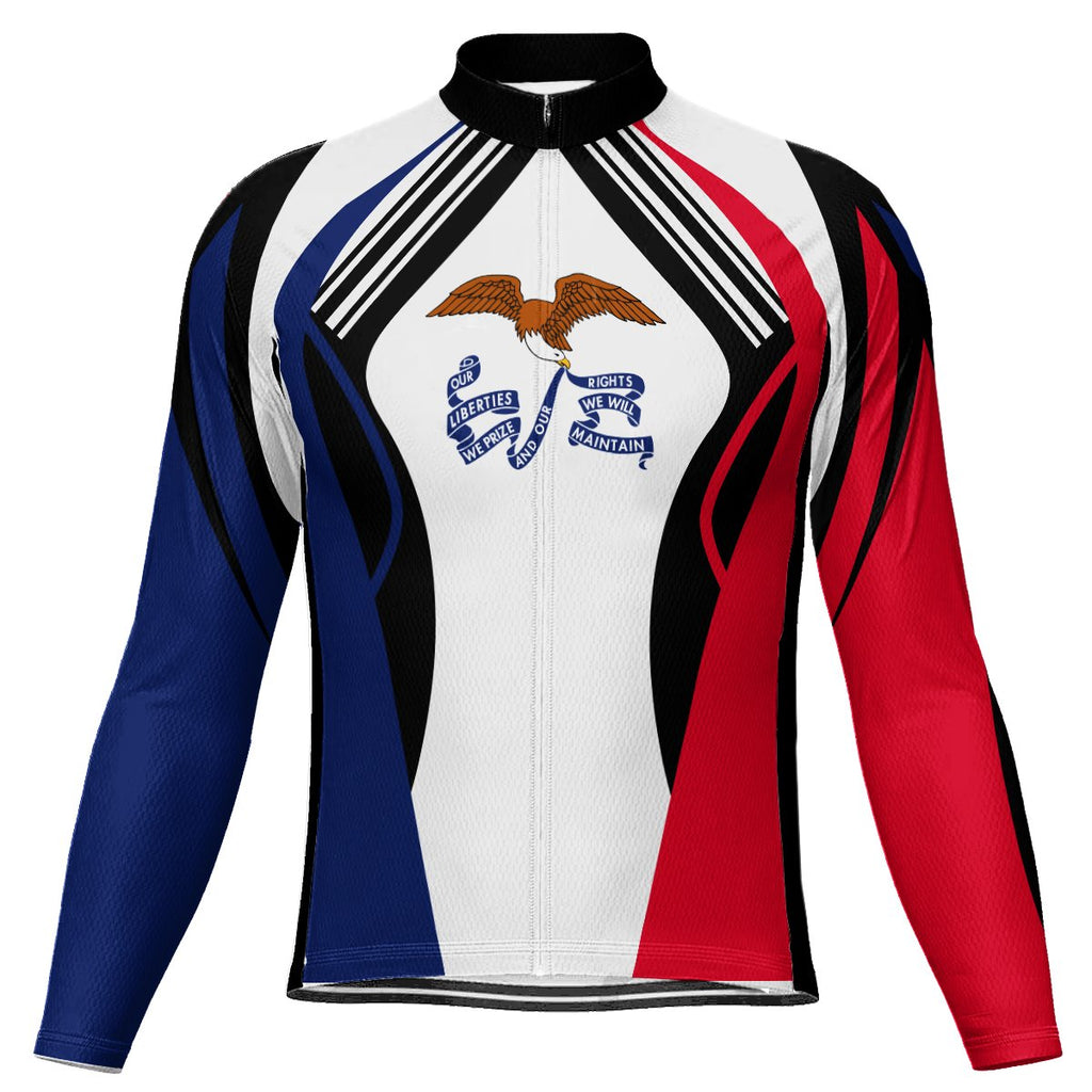 Customized Iowa Long Sleeve Cycling Jersey for Men