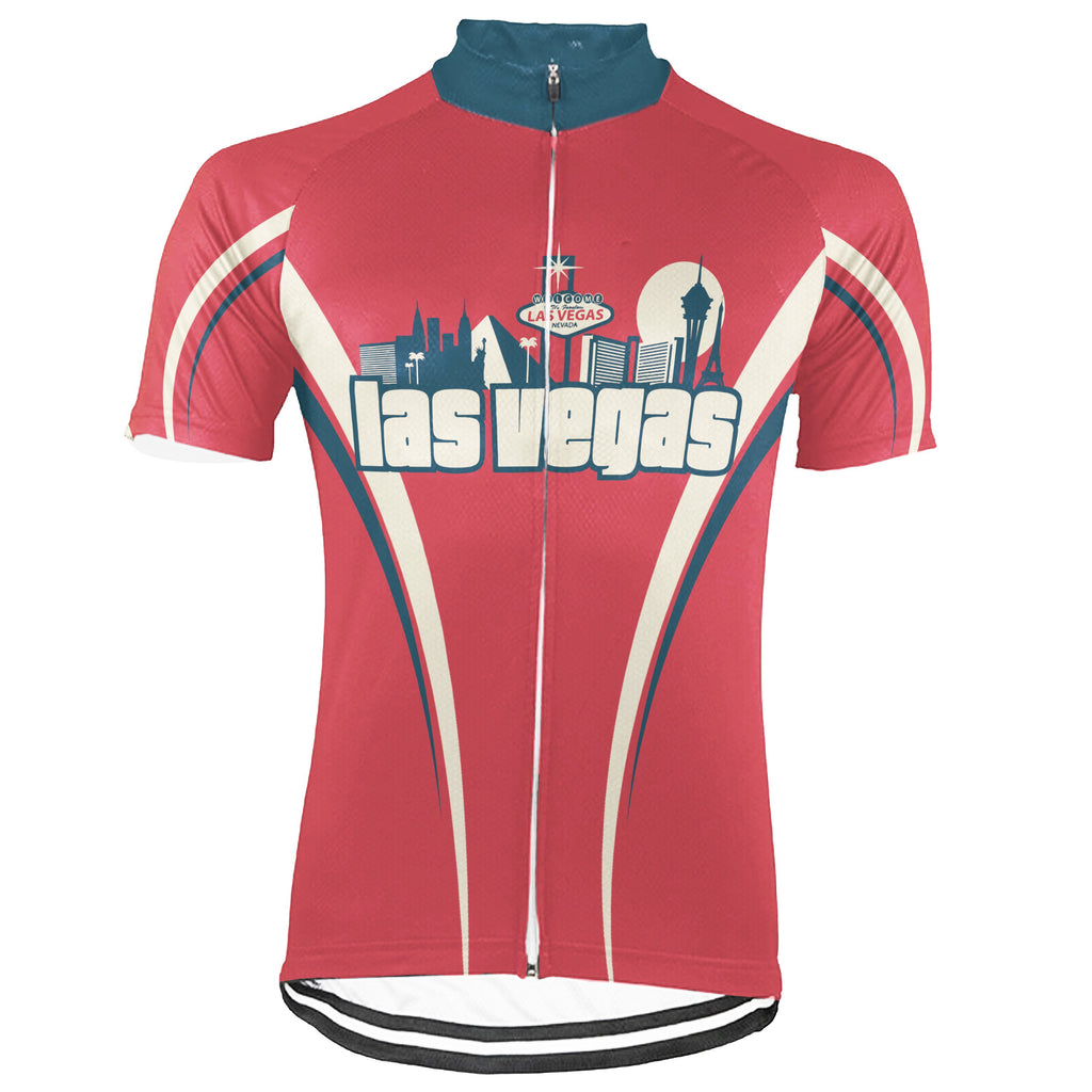 Customized Las Vegas Short Sleeve Cycling Jersey for Men