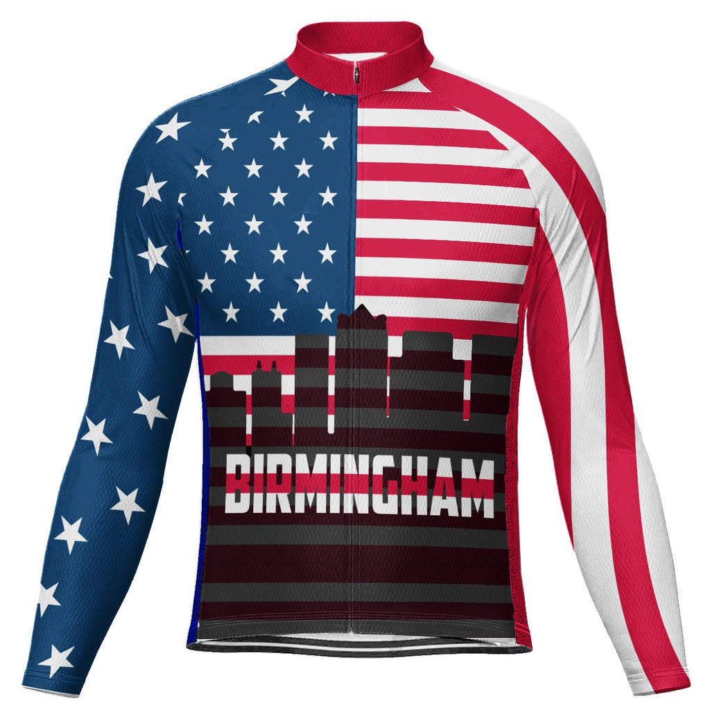 Customized Birmingham Long Sleeve Cycling Jersey for Men