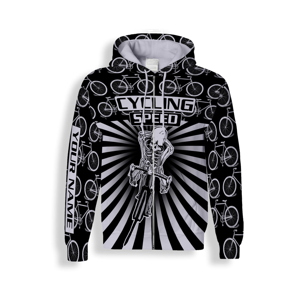 Cycling Speed Jersey Men's Personalized Zip Up Hoodie, Long Sleeve, and Hoodie