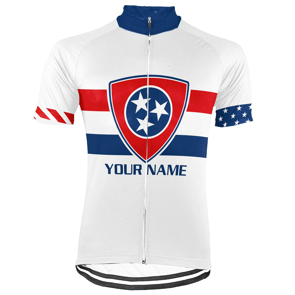 Customized Tennessee Winter Thermal Fleece Short Sleeve Cycling Jersey for Men