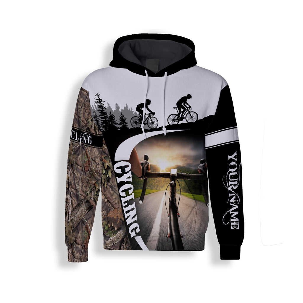 Personalized Cycling Jersey Men's Full Printing Biking Long Sleeve, Zip Up Hoodie, and Hoodie