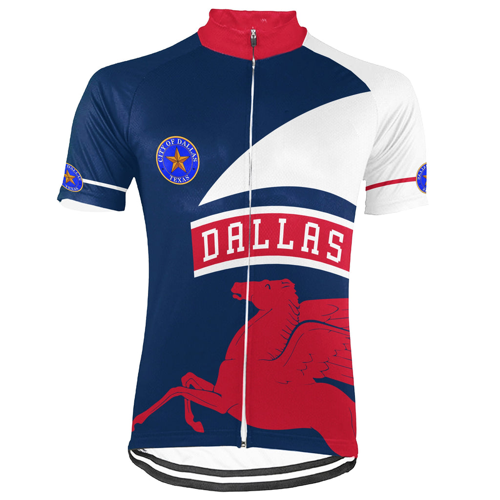 Customized Dallas Winter Thermal Fleece Short Sleeve Cycling Jersey for Men