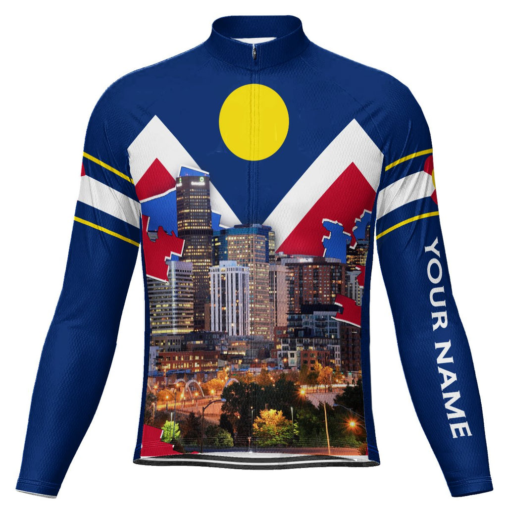 Customized Denver Long Sleeve Cycling Jersey for Men
