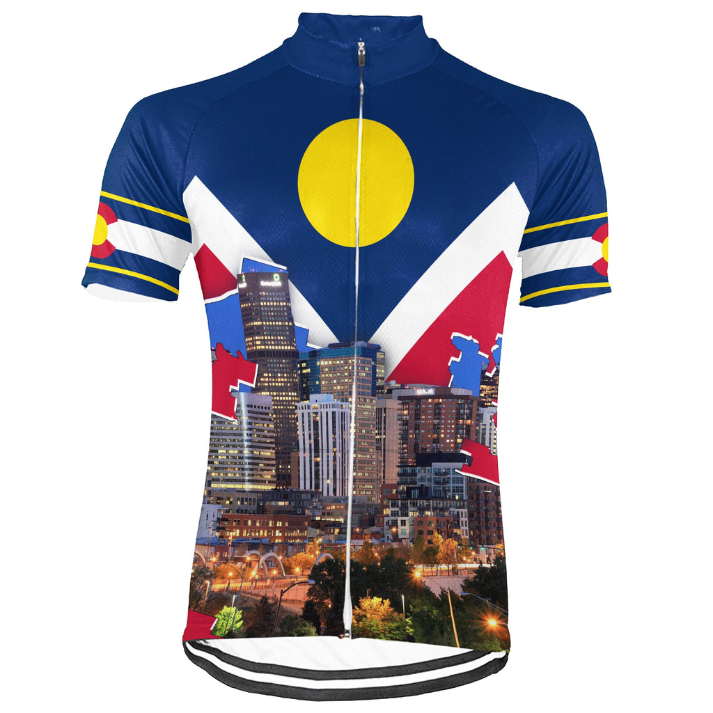 Customized Denver Winter Thermal Fleece Short Sleeve Cycling Jersey for Men
