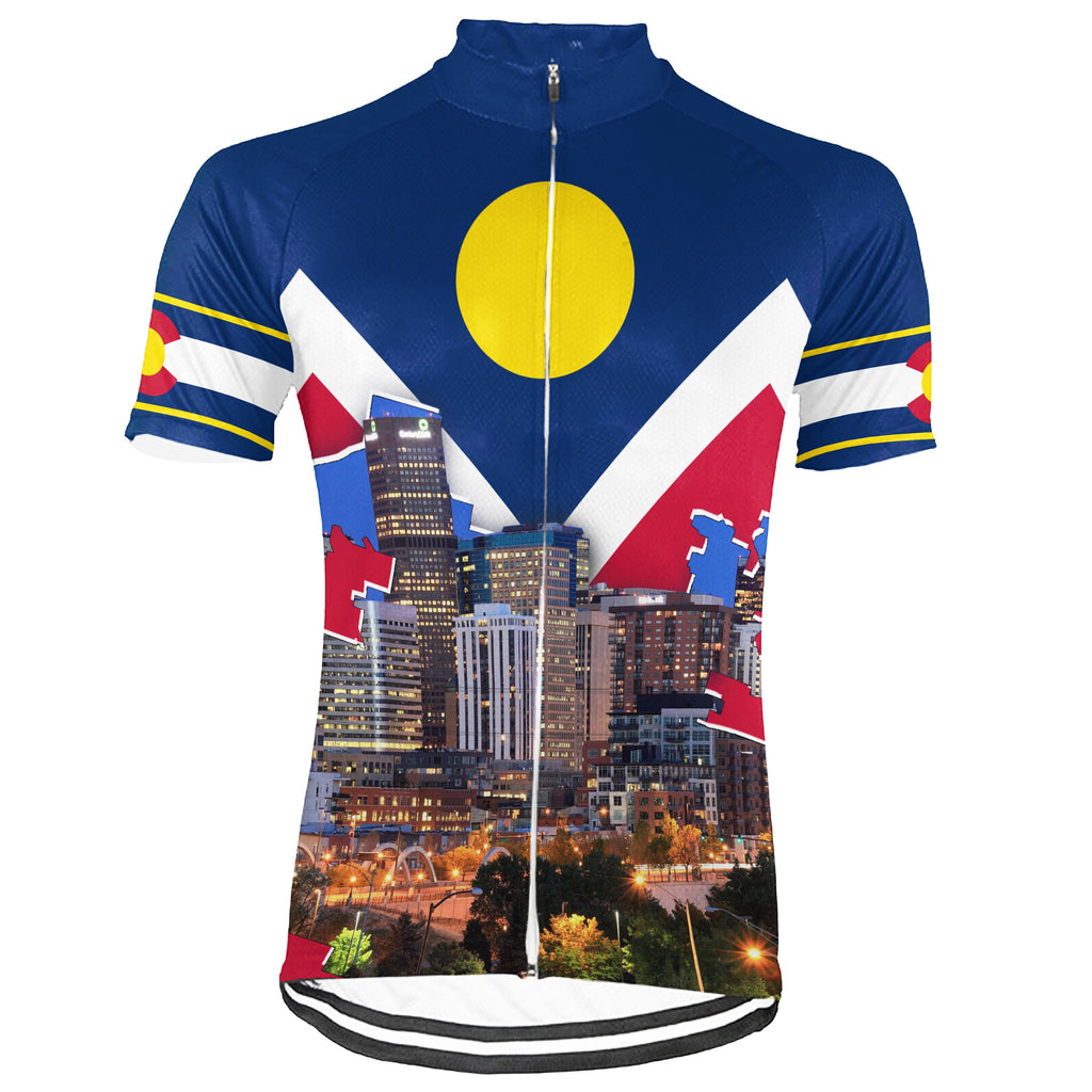 Customized Denver Short Sleeve Cycling Jersey for Men