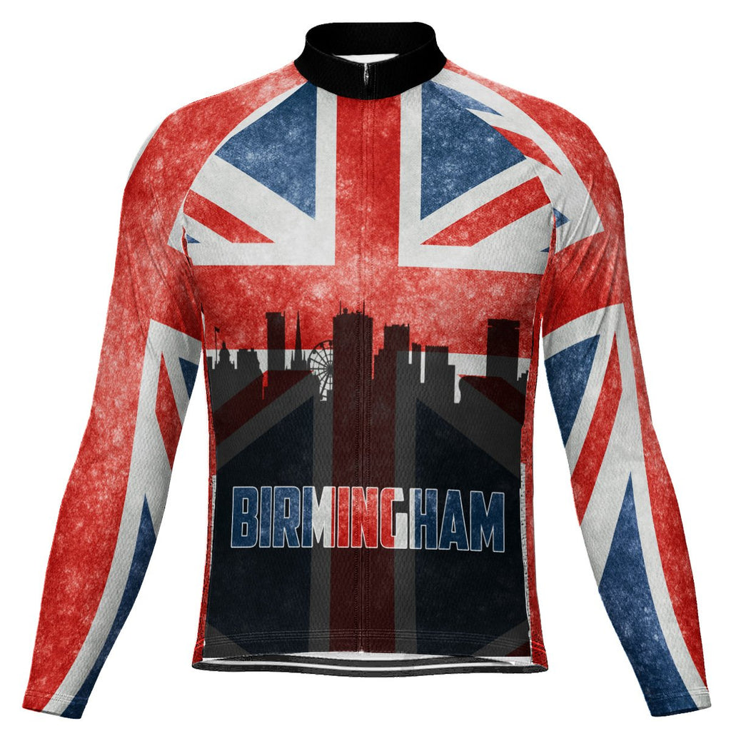 Customized Birmingham (England) Long Sleeve Cycling Jersey for Men