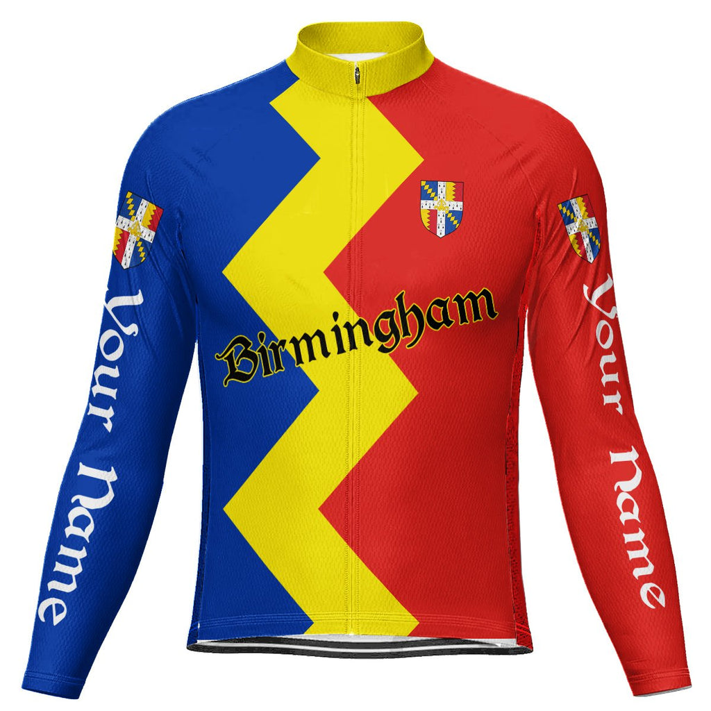 Customized Birmingham (England) Long Sleeve Cycling Jersey for Men