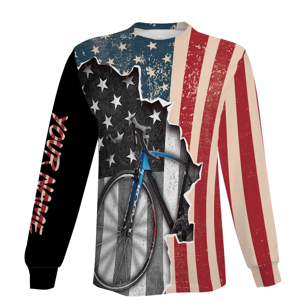 Personalized Cycling Long SLeeve, Hoodie and Zip Up Hoodie- Great Gift For Men